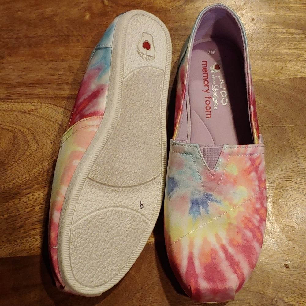 Sketchers Tie Die Bobs Size 7 - Picture 2 of 4